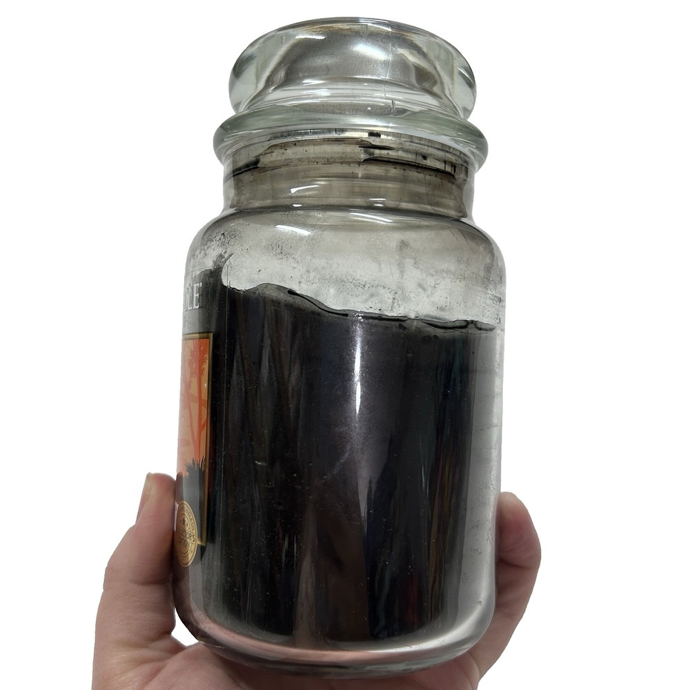 Yankee Candle Happy Halloween *Rare* Licorice Pre-Lit 22 oz Jar Black Used - Picture 6 of 8